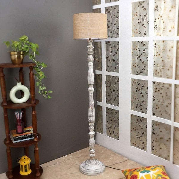 Buy Floor Lamp - Natura Vivi Floor Lamp - Beige at Vaaree online