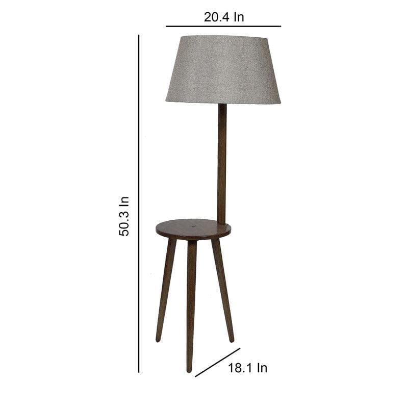 Buy Rosa Miosa Floor Lamp With Shelf - Beige Floor Lamp from Vaaree