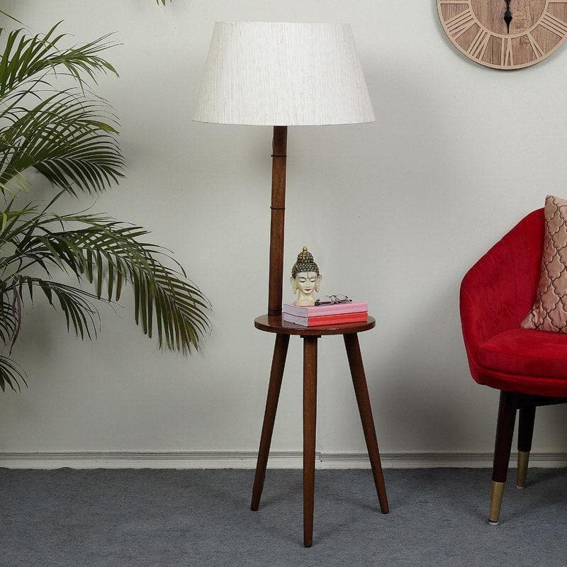 Buy Rosa Miosa Floor Lamp With Shelf - Ivory Floor Lamp from Vaaree