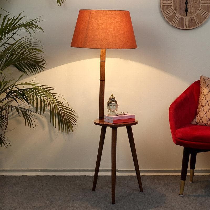 Floor Lamp - Rosa Miosa Floor Lamp With Shelf - Rust