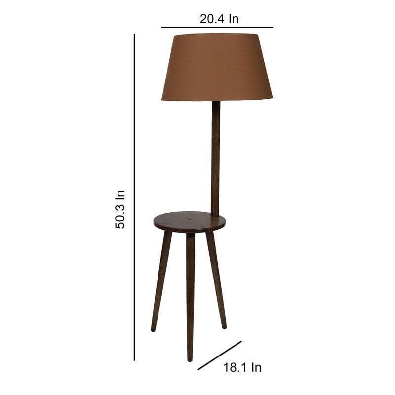 Buy Rosa Miosa Floor Lamp With Shelf - Rust Floor Lamp from Vaaree