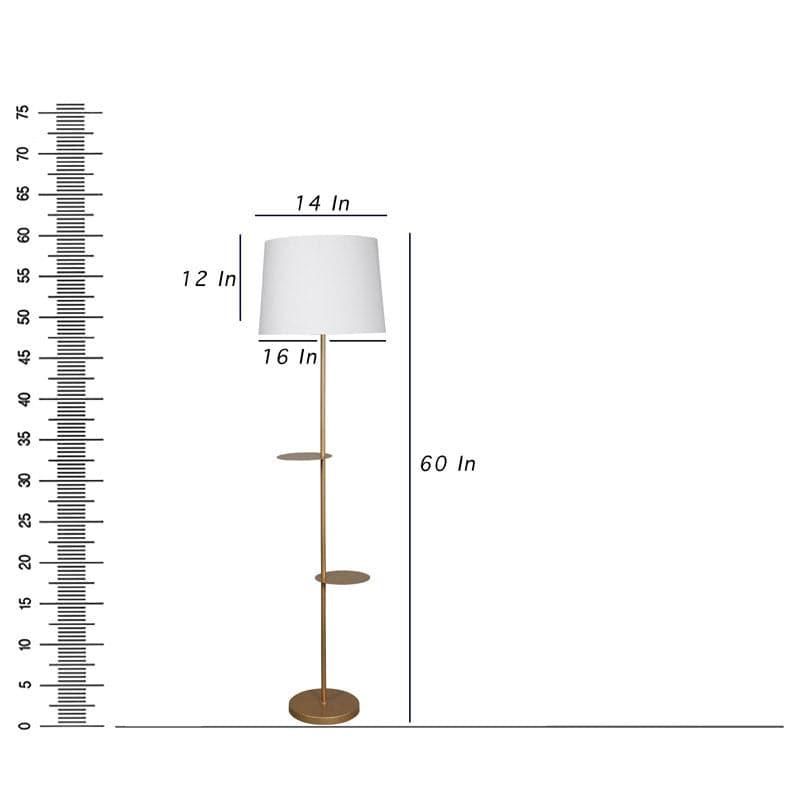 Floor Lamp - Rothnia Gold Floor Lamp With Shelf