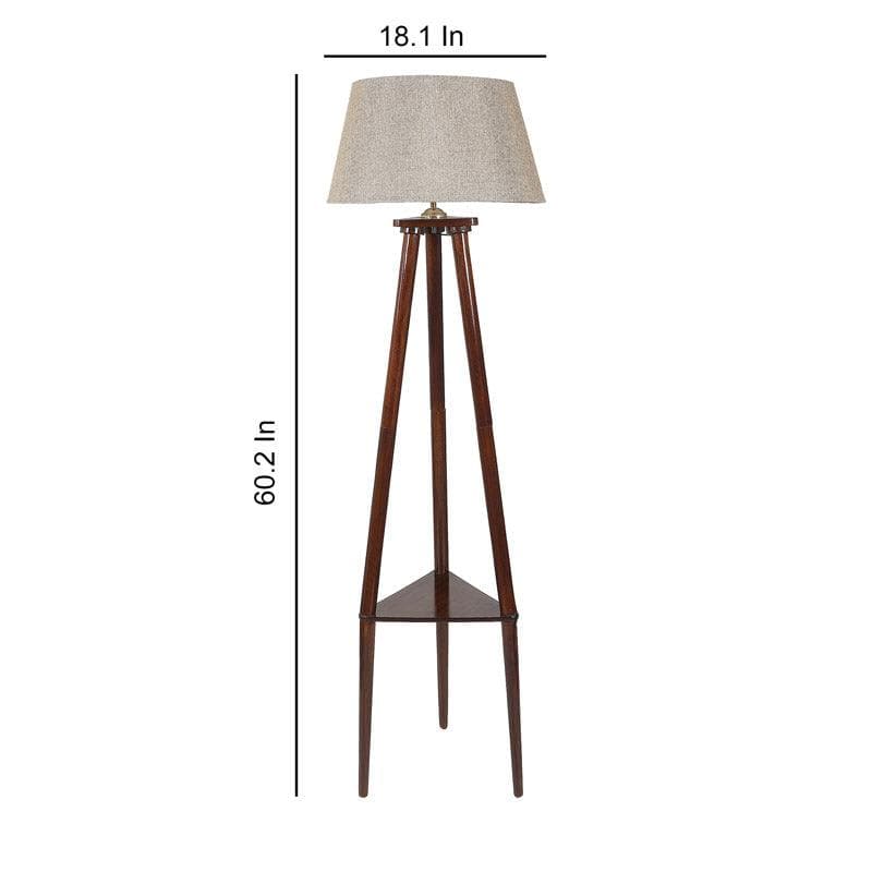 Buy Samphire Floor Lamp With Shelf - Beige Floor Lamp from Vaaree