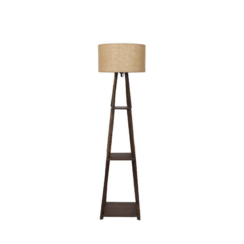 Floor Lamp - Seasa Wistera Floor Lamp With Shelf - Buff