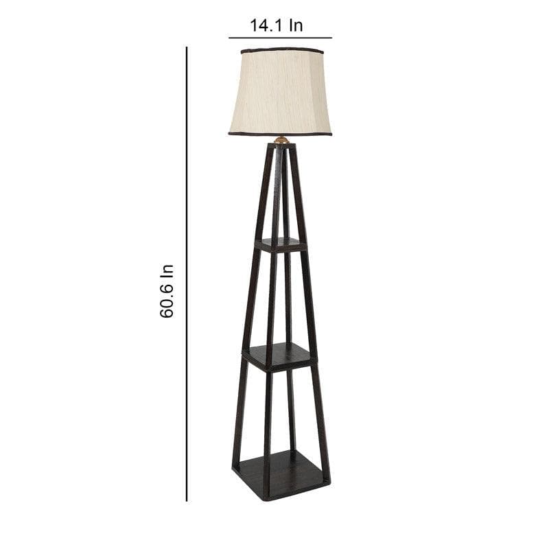 Floor Lamp - Seasa Wistera Floor Lamp With Shelf - Ivory