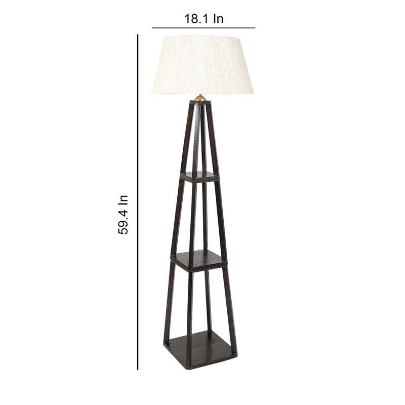 Floor Lamp - Seasa Wistera Floor Lamp With Shelf - Light Beige