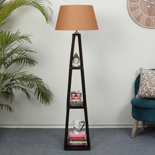 Floor Lamp - Seasa Wistera Floor Lamp With Shelf - Orange