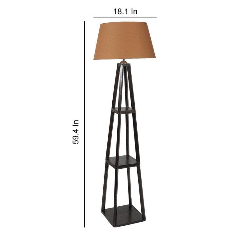 Floor Lamp - Seasa Wistera Floor Lamp With Shelf - Orange