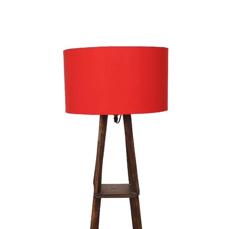 Floor Lamp - Seasa Wistera Floor Lamp With Shelf - Red