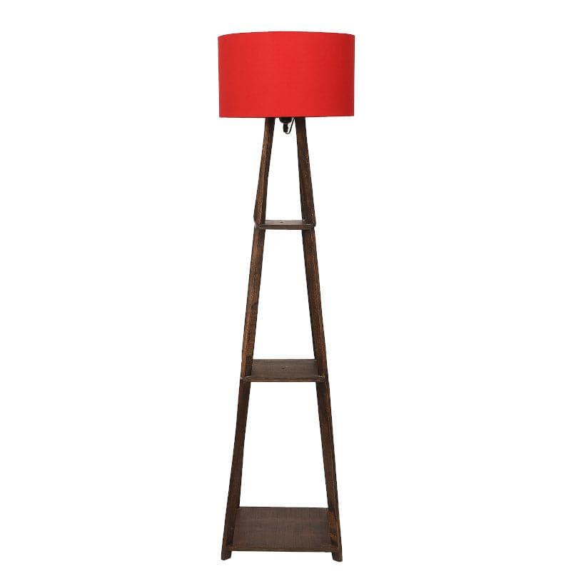 Floor Lamp - Seasa Wistera Floor Lamp With Shelf - Red