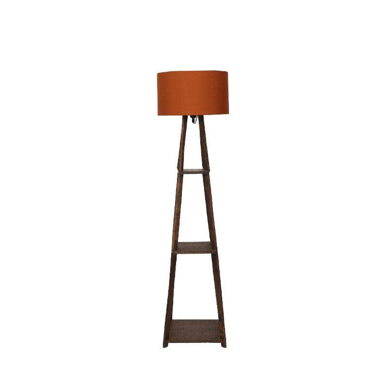 Floor Lamp - Seasa Wistera Floor Lamp With Shelf - Rust