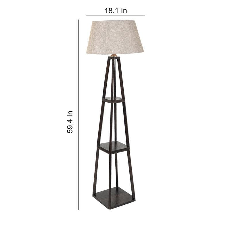 Floor Lamp - Seasa Wistera Floor Lamp With Shelf - Soft Beige