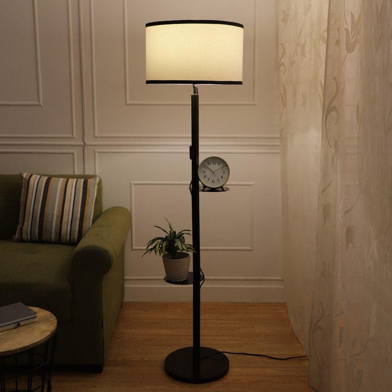 Buy Walnut Musa Floor Lamp With Shelf Floor Lamp from Vaaree