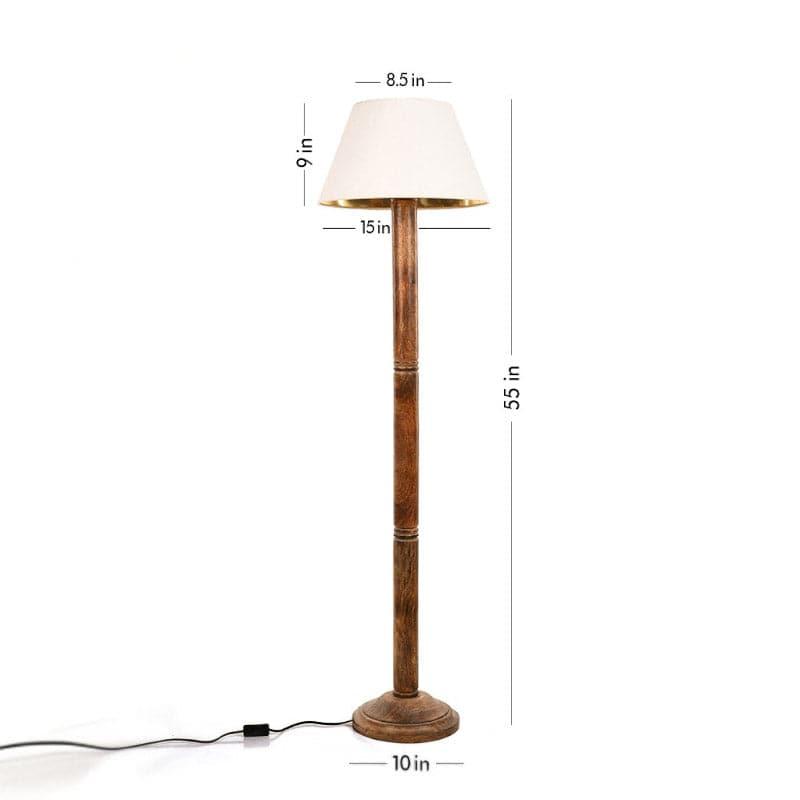 Floor Lamp - White Taper Tenby Floor Lamp