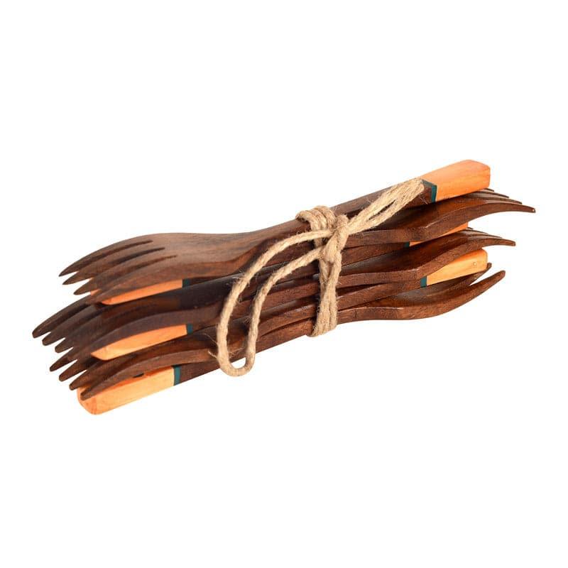 Fork Set - Veda Wooden Fork - Set Of Six