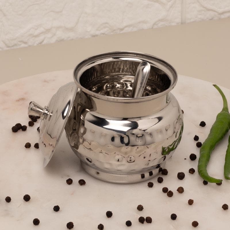 Buy Vintage Charm Hammered Ghee Pot - 200 ML Ghee Pot from Vaaree