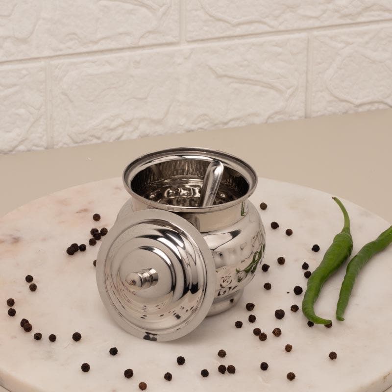 Buy Vintage Charm Hammered Ghee Pot - 300 ML Ghee Pot from Vaaree