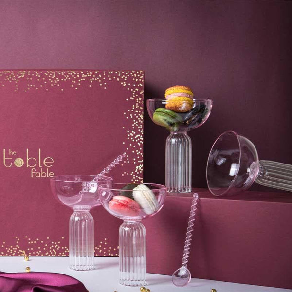 Buy Glow Glassine Wine Glass Gift Box - Set Of Four Gift Box from Vaaree