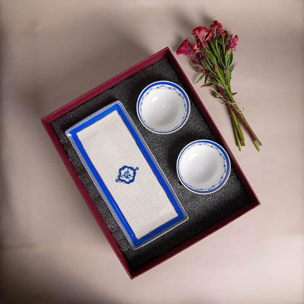 Buy Gift Box - Hafsa Bowl & Tray Gift Box - Set Of Three at Vaaree online