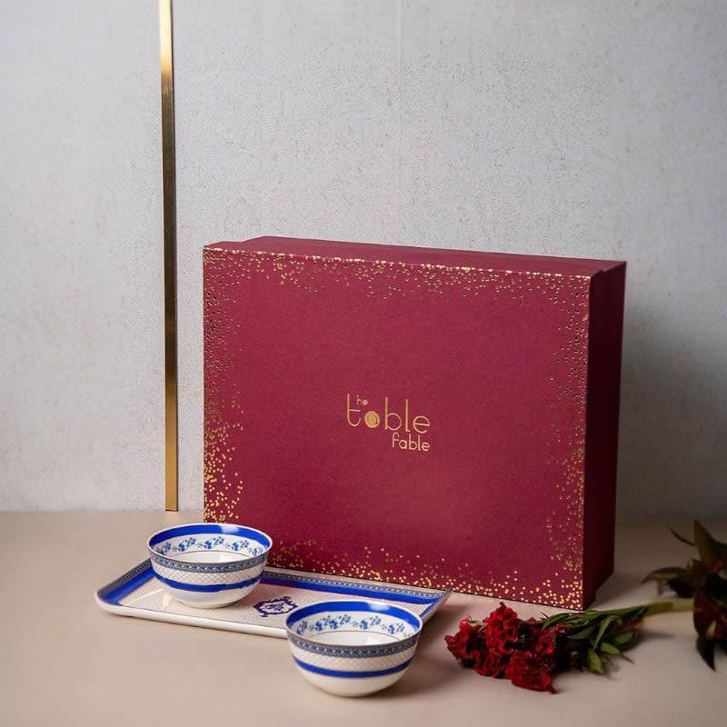 Buy Hafsa Bowl & Tray Gift Box - Set Of Three Gift Box from Vaaree