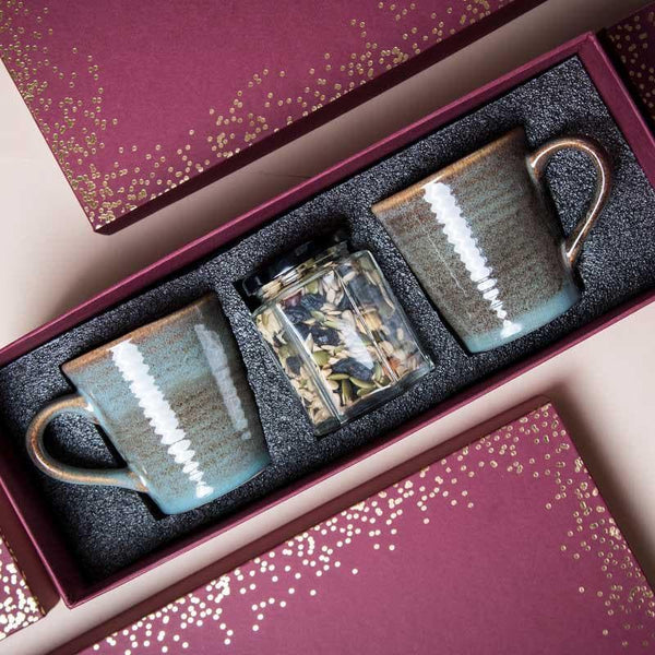 Gift Box - Indigo Terrain Mug Gift Box - Set Of Three