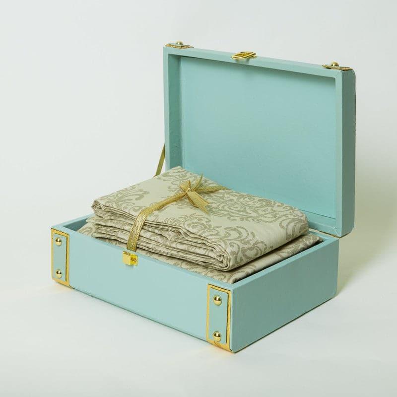 Buy Gift Box - Jaalidar Bedsheet Gift Set - Beige at Vaaree online