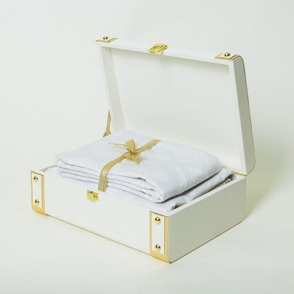 Gift Box - Jaalidar Bedsheet Gift Set - Ivory