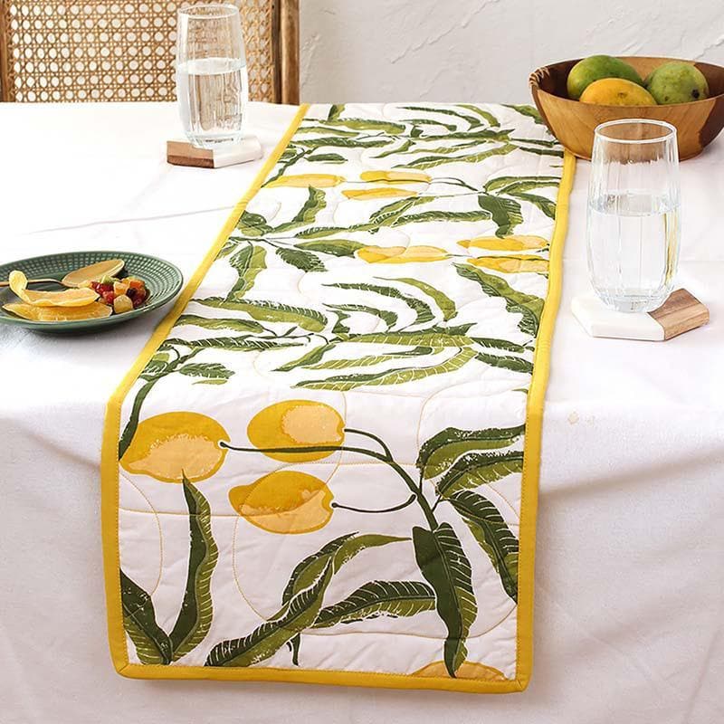 Buy Mango Season Table Runner Gift Box (Yellow) - Set Of Two Gift Box from Vaaree