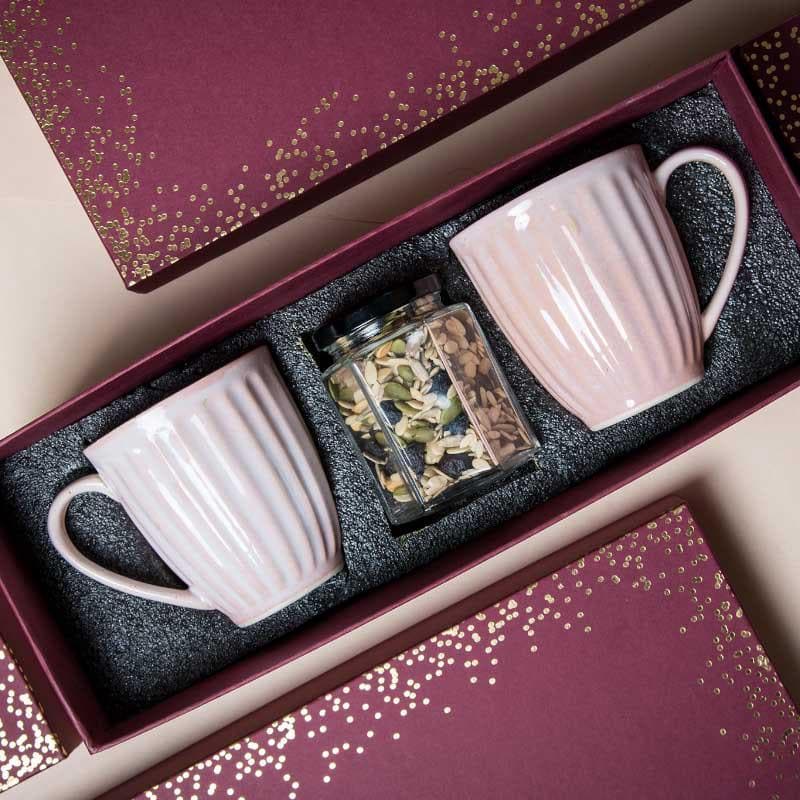 Gift Box - Peachy Keen Mug Gift Box - Set Of Three