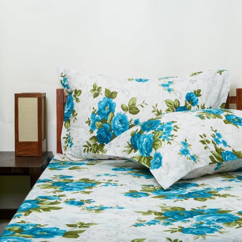 Buy Gift Box - Rose Bloom Bedsheet Gift Set - Blue at Vaaree online