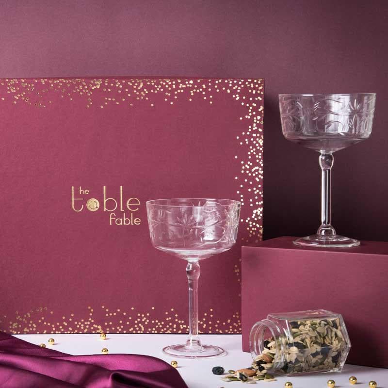 Buy Gift Box - Sheer Zen Cocktail Glass - Set Of Three at Vaaree online