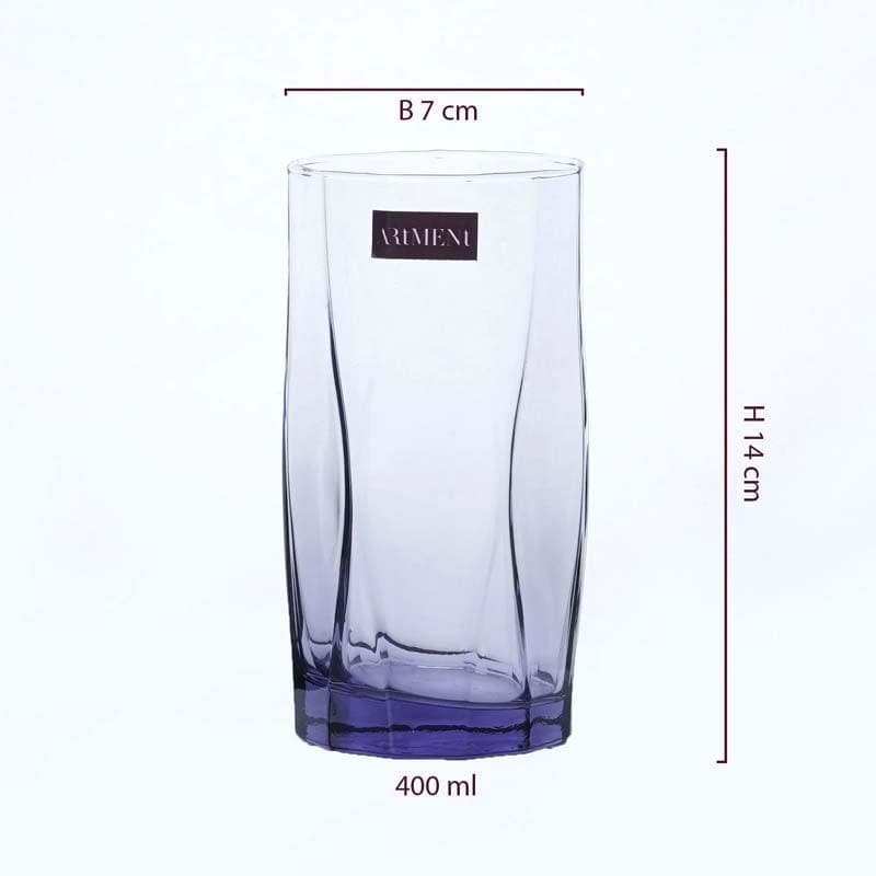 Buy Asscher Tall Glass (400 ml ) - Set Of Four Drinking & Juice Glasses from Vaaree