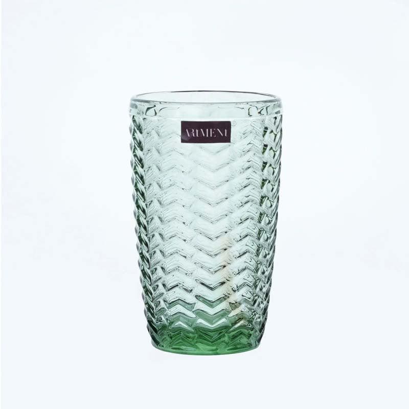 Buy Chevs Tall Glass (Green) (390 ml ) - Set Of Four Drinking & Juice Glasses from Vaaree