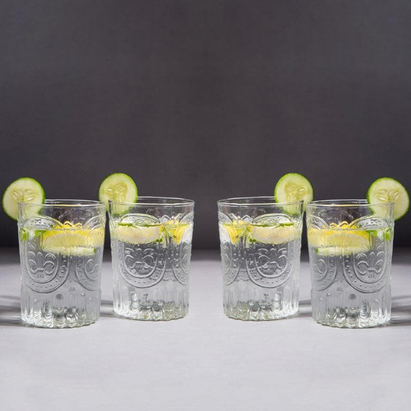 Buy Glassy Glamour Glass (400 ml) - Set Of Four Cocktail Glasses from Vaaree