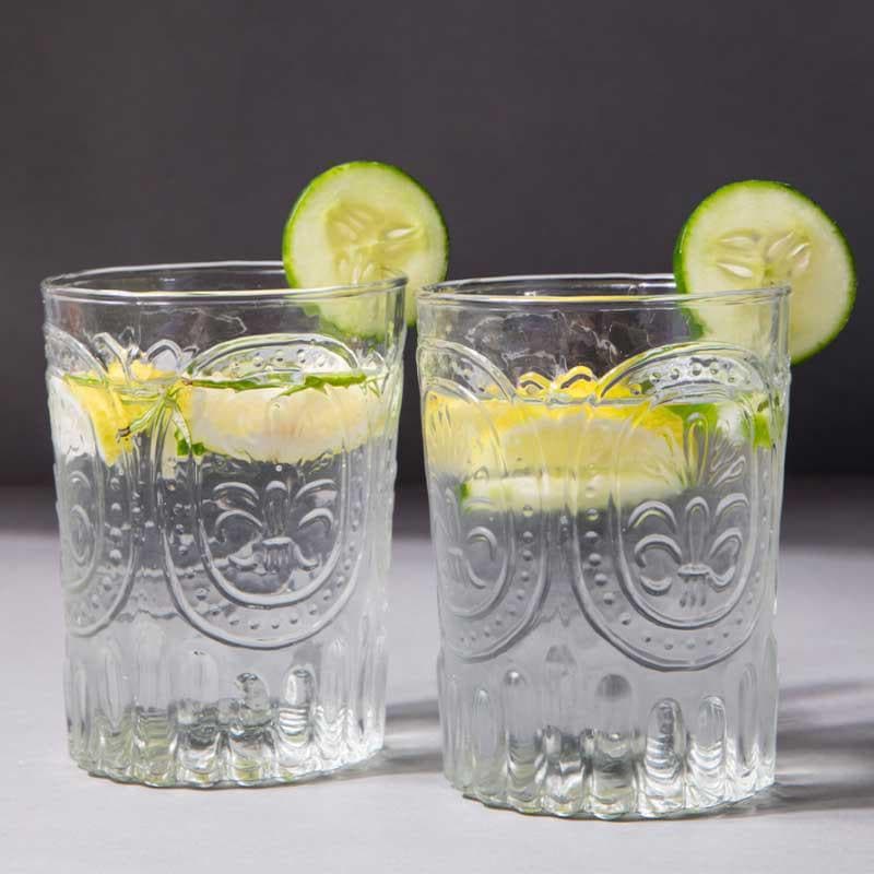 Buy Glassy Glamour Glass (400 ml) - Set Of Four Cocktail Glasses from Vaaree