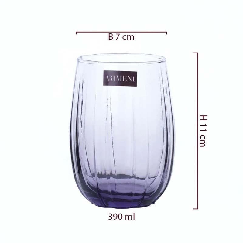 Drinking & Juice Glasses - Cynthia Glass (390 ml ) - Set Of Four