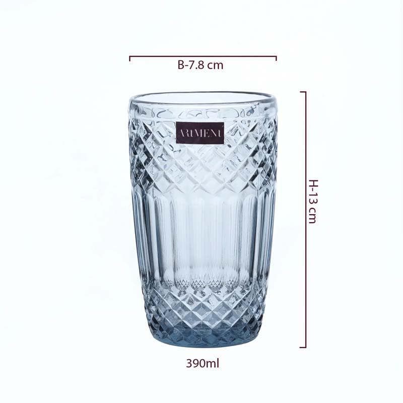 Drinking & Juice Glasses - Eunoia Tall Glass (390 ml ) - Set Of Four