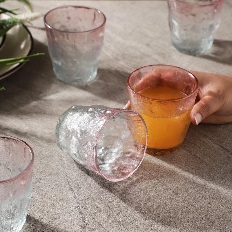 Drinking & Juice Glasses - Jharna Glass (260 ml ) - Set Of Six