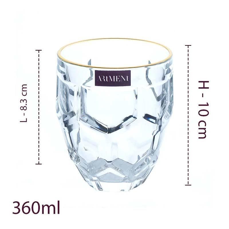 Buy Mussarts Whiskey Glass (300 ml ) - Set Of Four Scotch & Whiskey Glasses from Vaaree