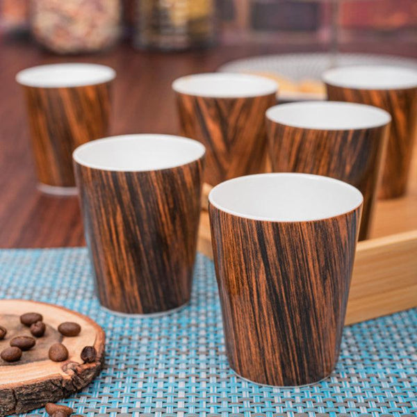 Drinking & Juice Glasses - Aglada Oak Tumbler (150 ML) - Set Of Six