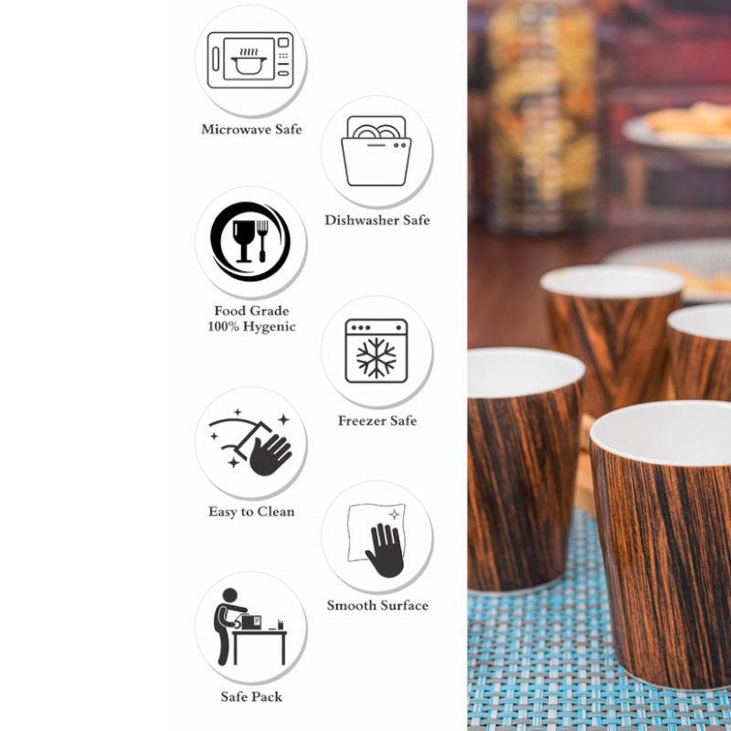 Buy Aglada Oak Tumbler (150 ML) - Set Of Six Drinking & Juice Glasses from Vaaree