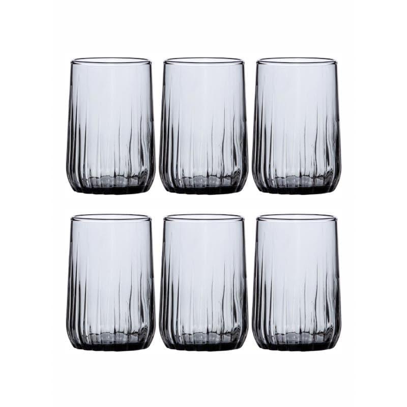 Drinking & Juice Glasses - Aspen Glass Tumbler (Grey) (135 ml ) - Set Of Six