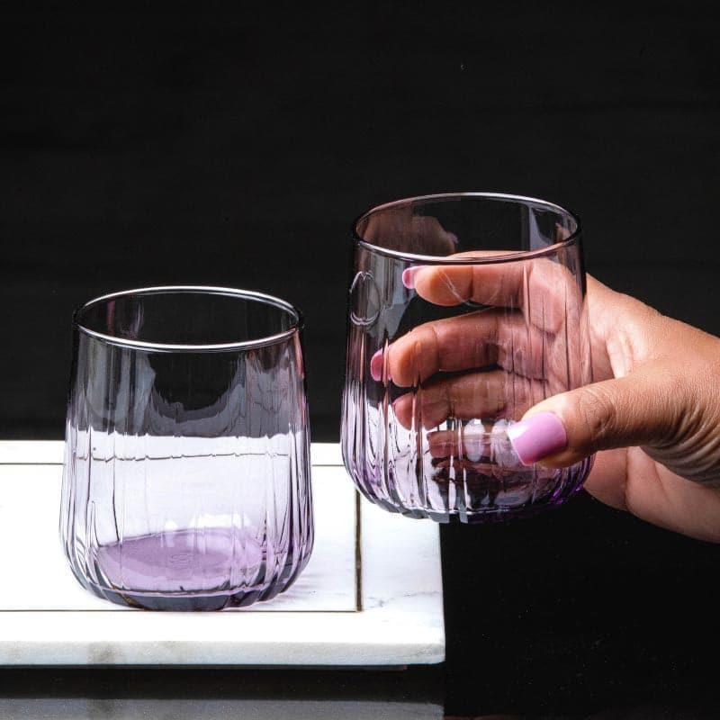 Buy Aspen Glass Tumbler (Purple) (310 ml ) - Set Of Six Drinking & Juice Glasses from Vaaree