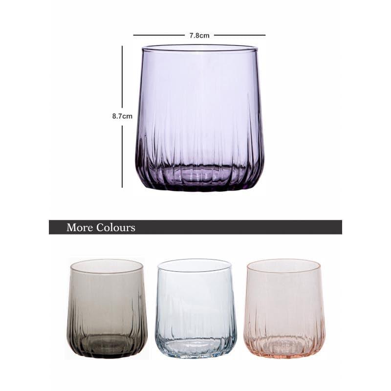 Buy Aspen Glass Tumbler (Purple) (310 ml ) - Set Of Six Drinking & Juice Glasses from Vaaree