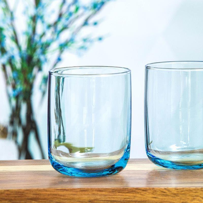 Buy Aspen Glass Tumbler (Skyblue) (280 ml ) - Set Of Six Drinking & Juice Glasses from Vaaree