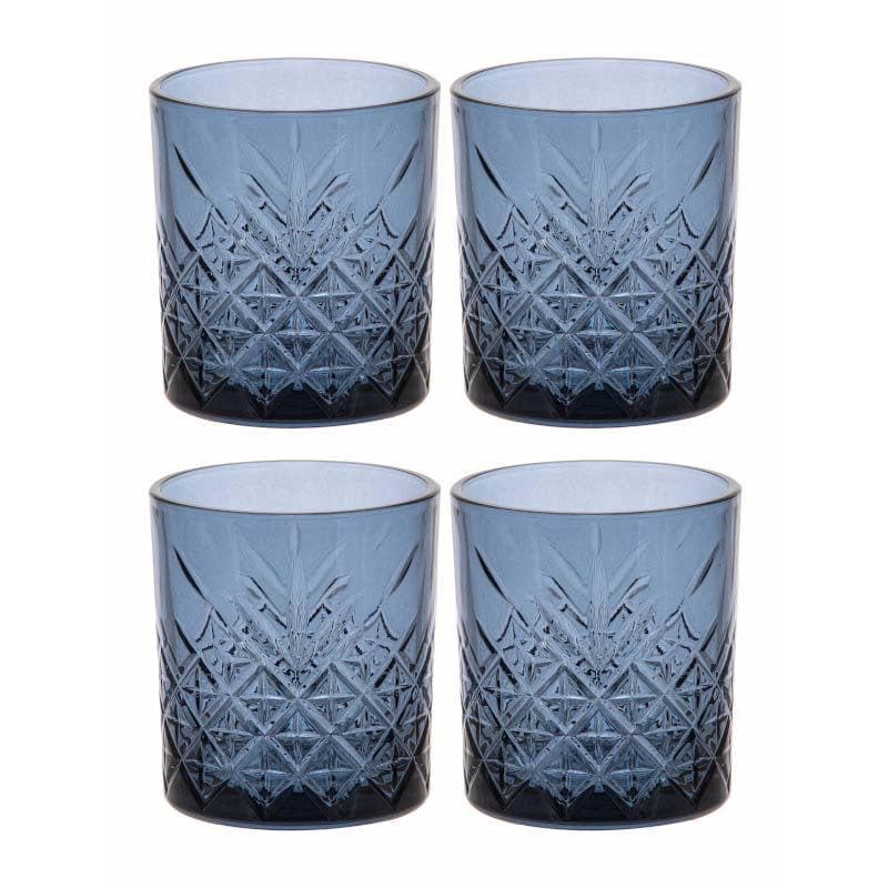 Drinking & Juice Glasses - Billy Blue Tumbler (345 ML) - Set Of Four