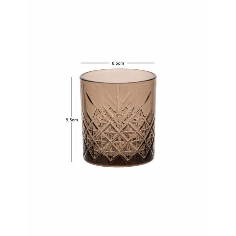 Buy Billy Brown Tumbler (345 ML) - Set Of Four Drinking & Juice Glasses from Vaaree