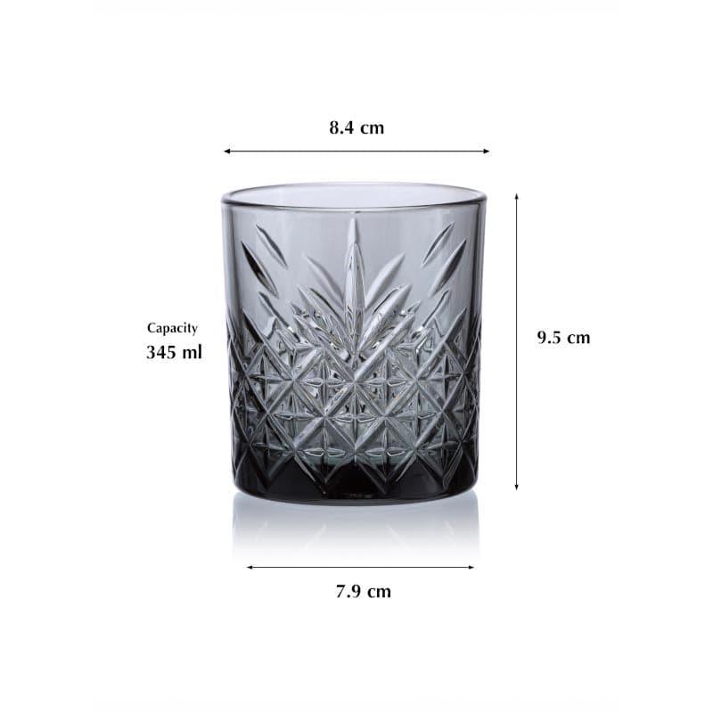 Buy Billy Grey Tumbler (345 ML) - Set Of Four Drinking & Juice Glasses from Vaaree