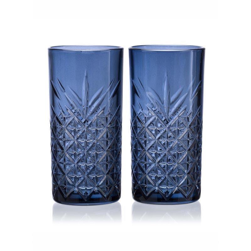 Drinking & Juice Glasses - Billy Tall Azure Tumbler (450 ML) - Set Of Two