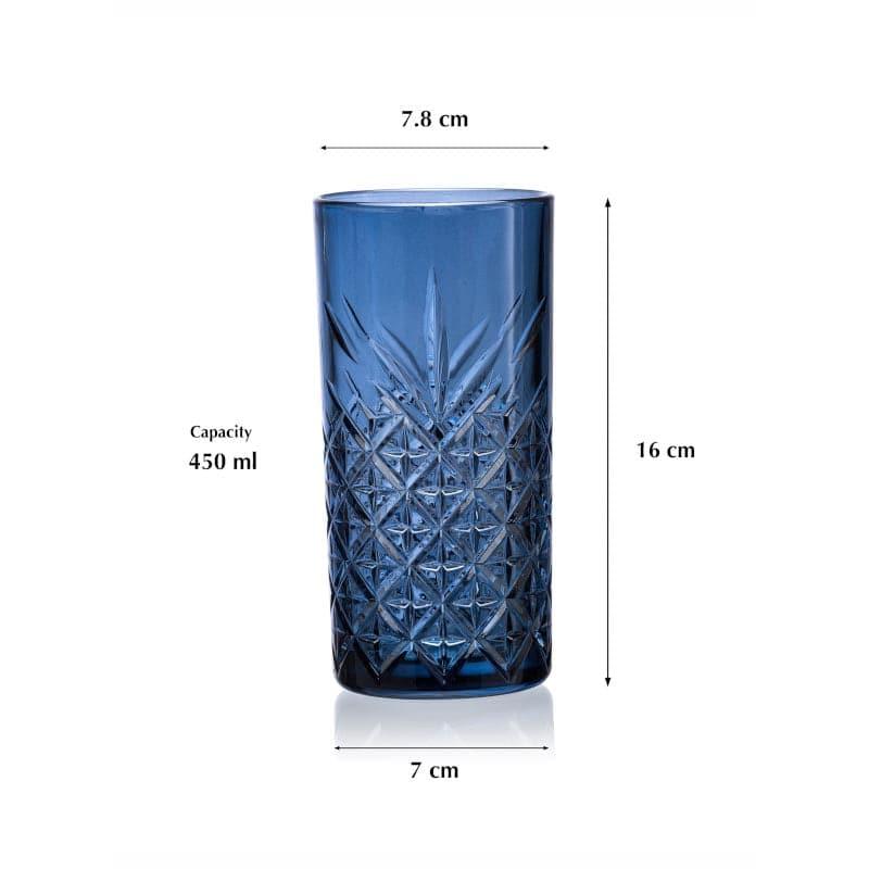 Drinking & Juice Glasses - Billy Tall Azure Tumbler (450 ML) - Set Of Two